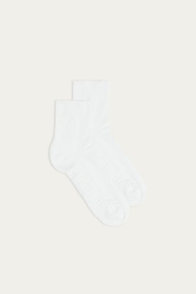 Intimissimi Terrycloth Kort Socks Wit | SNLVO65786